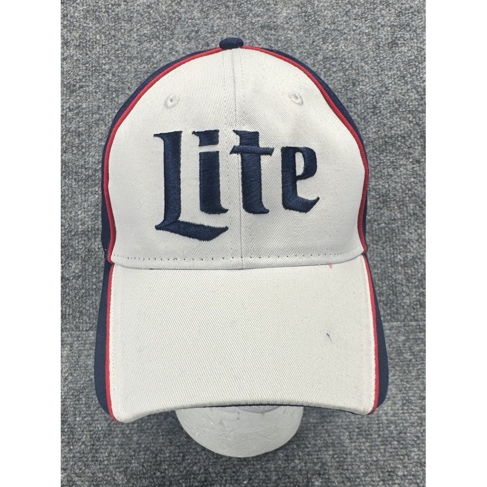 NASCAR Miller Lite Hat Brad Keselowski #2 Team Penske Baseball Cap White & Blue